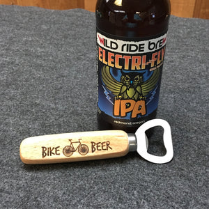 Bike Beer Wooden Handle Beer Bottle Opener - Ale Trail