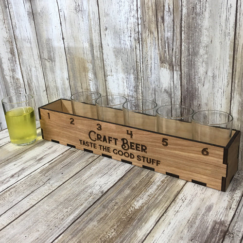 Craft Beer Taste the Good Stuff Flight Sample Tray - Craft Beer Tasting