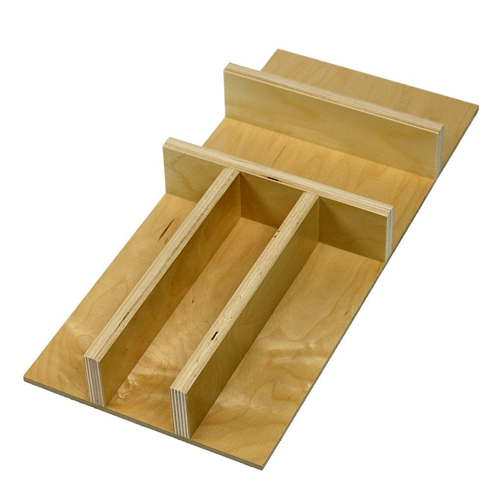 Craftsman Series - Style B -Narrow Silverware (Flatware) Organizer (B-FW-N-01)   Drawer Interior Size Range: Width 8 3/4 - 11 1/2