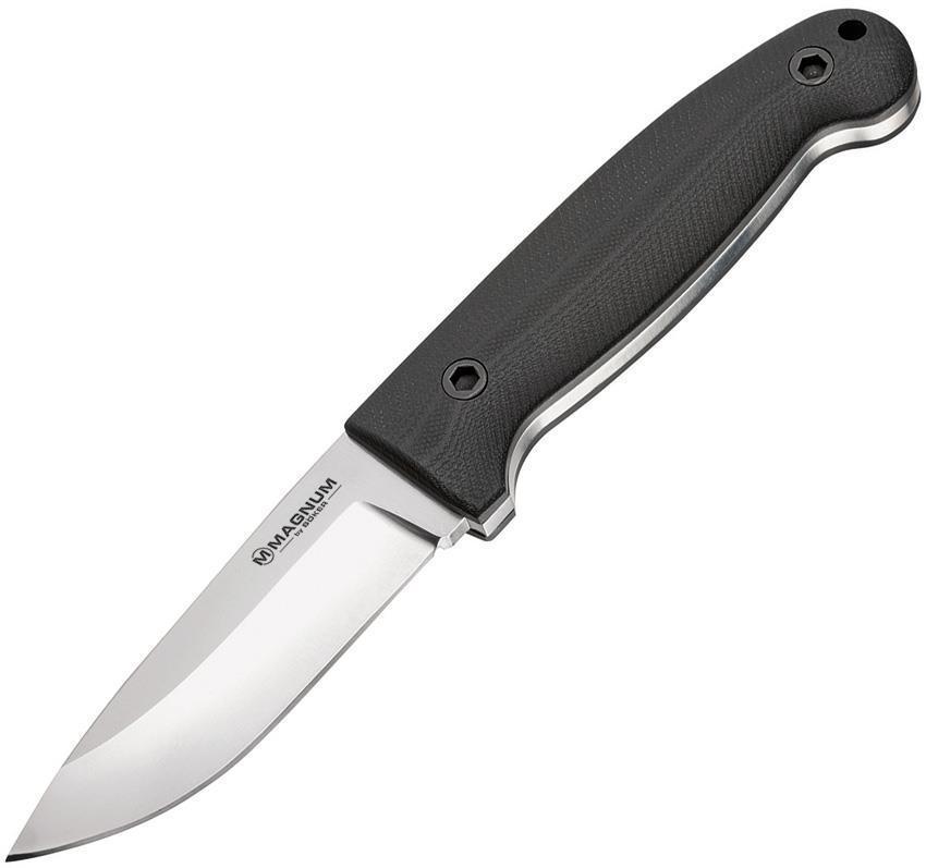Boker Magnum Jumbo Bushcraft Black G10 Handle Stainless Fixed Knife M02SC414