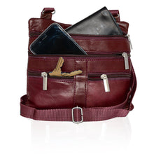 Load image into Gallery viewer, Genuine Leather Crossbody Mini Purse Organizer Travel Handcrafted Bag - WholesaleLeatherSupplier.com
 - 2