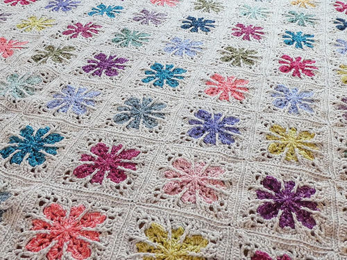 Field of Flowers Blanket Colour Pack by Catherine Bligh in Stylecraft Batik