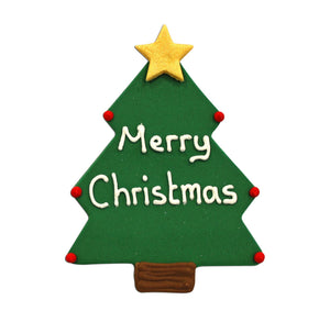 Christmas Tree Merry Christmas Sugarcraft Plaque