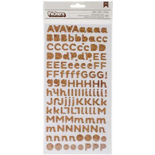American Crafts 53465 300-Piece Chipboard Laminated Finish Stickers