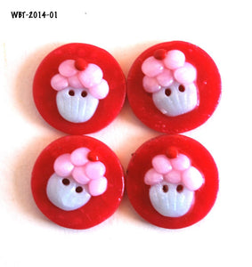 Craft Buttons, Cupcake Craft Buttons, Hair Bow Buttons, Scrapbook Buttons