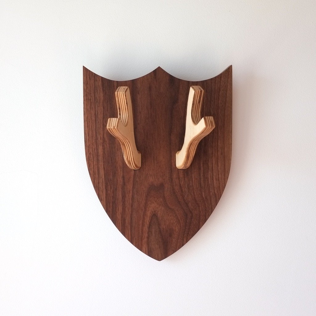 Antler Shield Coat Rack by Craft Collective (Made in Wakefield, QC Canada)