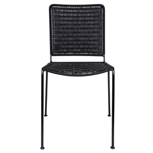 Black Woven Artisan Metal Chair