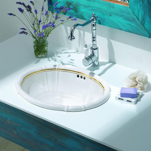 Darbun Handcrafted Porcelain Drop-In Sink