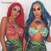 Load image into Gallery viewer, FestivalQueen Boho Sexy Handcrafted Chest Cover Up Top Fashion Exaggerated Fish Scale Sequin Party Club Crop Tops