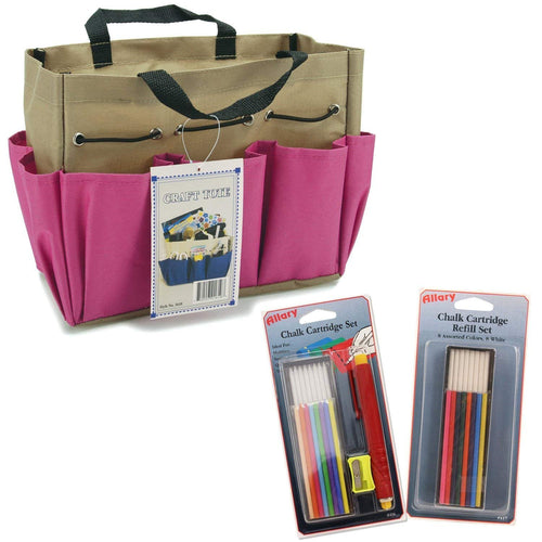 Craft Bundle - Pink Allary Tote with Chalk Cartridge Set and Refill Set