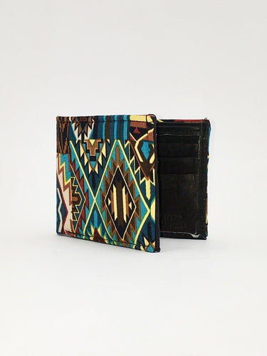 GEOMETRIC print handcrafted billfold wallet