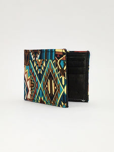 GEOMETRIC print handcrafted billfold wallet
