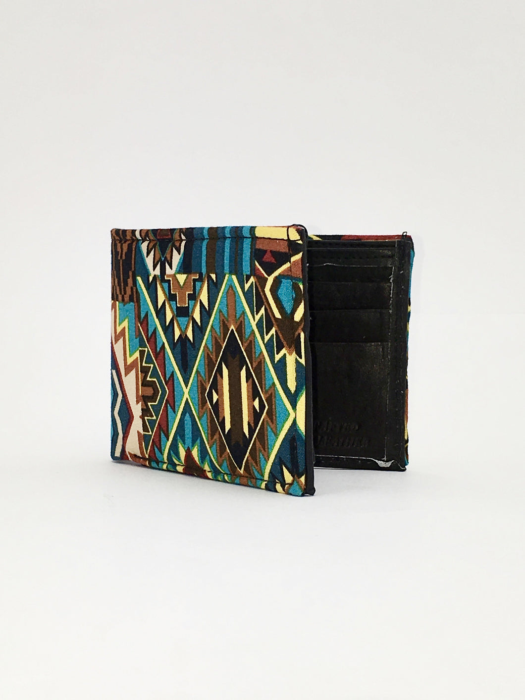 GEOMETRIC print handcrafted billfold wallet