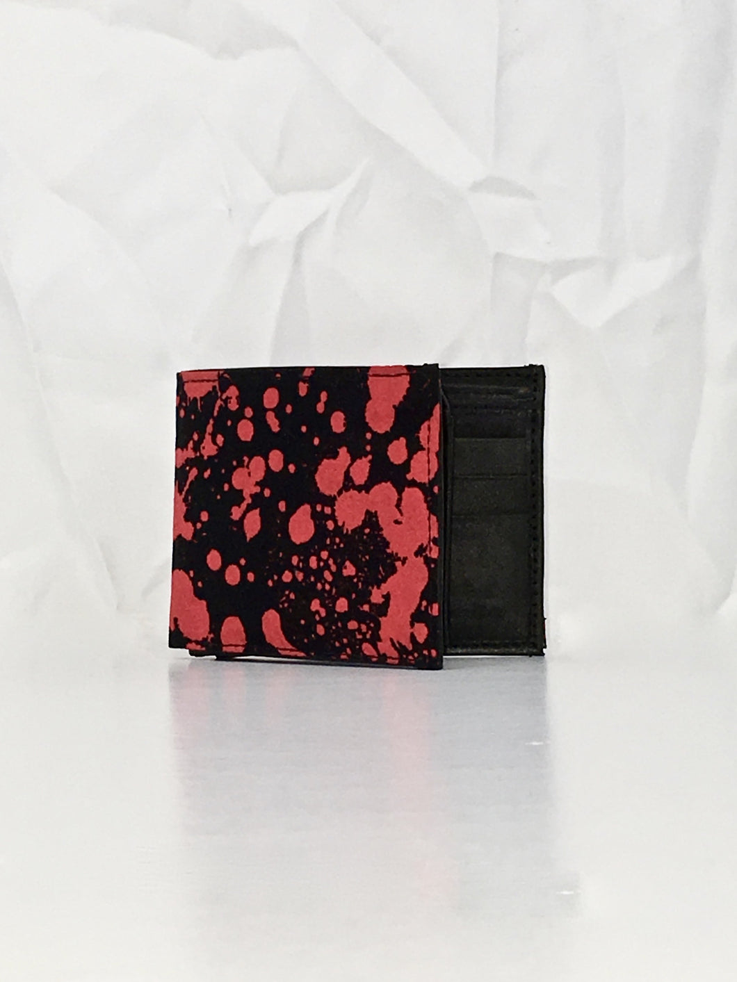 Classic horror film blood splatter handcrafted billfold wallet