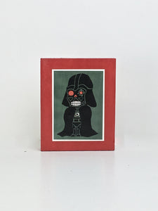 Darth Vader inspired Dia de Muertos inspired handcrafted pop art frame by Ninoska Arte