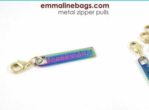 Emmaline Bag Hardware Zipper Pull “handcrafted “ Iridescent