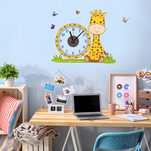 Creative DIY Movement Cute Children's Room Cartoon Craft Wall Clock