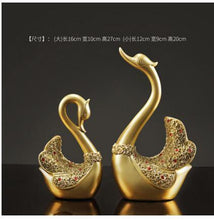 Load image into Gallery viewer, European Luxury Creative Resin Swan Ornament Home Decoration Craft Statue