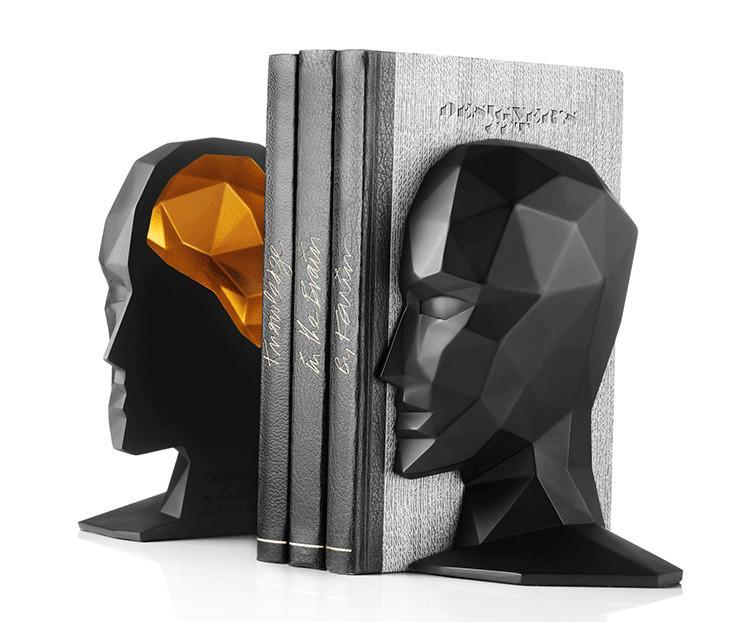 Elegant European Study of HighGrade Office Decorations Resin Crafts Human Face Brain Bookends Best GIFT