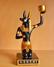Load image into Gallery viewer, Egyptian Style Decor Dog God Anubis Figurines Desktop Creative Candle Holder Wedding Home Ornament Craft Decoration Candlestick