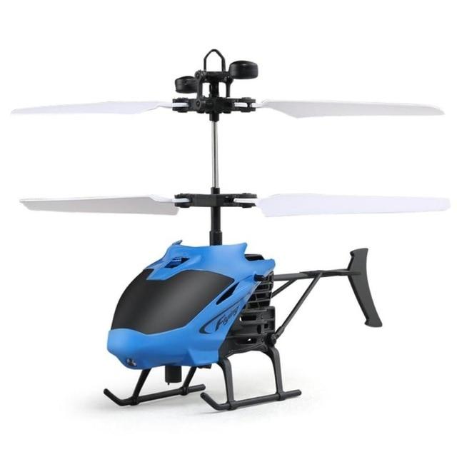 Flying Mini RC Infraed Induction Helicopter Aircraft Flashing Light Toys For Kids