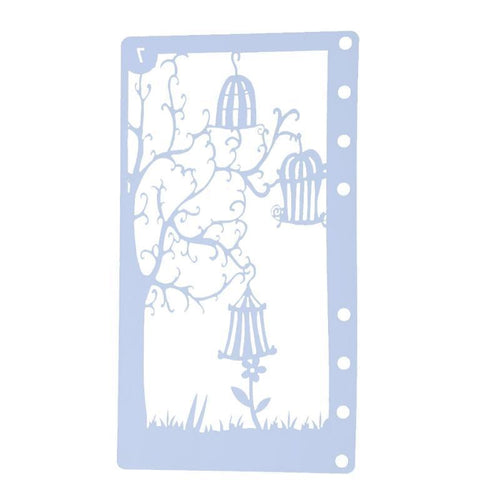 Draw Tool Craft Birdcage Hollow Layering Stencils For Wall Painting Scrapbooking Stamp Album Decorative Office School Supplies