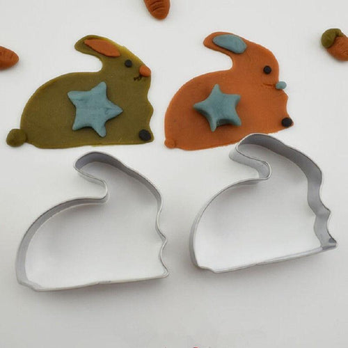 Cute Rabbit Shaped Aluminium Mold Sugarcraft Biscuit Cookie Cake Pastry Baking Cutter Mold Tool baking bakeware mold cupcake