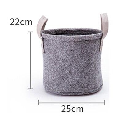 Felt Handmade Craft Laundry Basket Dirty Clothes Storage Box Bathroom Living Room Toy Clothes Foldable Organizer Kids Bin