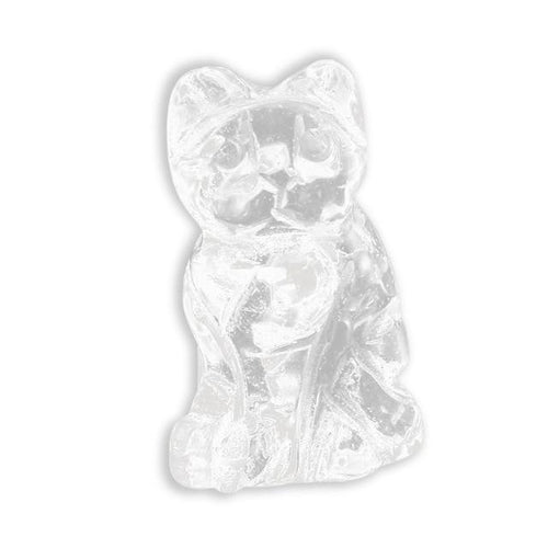 Cute Kitten Natural Fluorspar Crystal Jade Lucky Fortune Cat Home Decoration Pure Hand-Carved Craft Treatment Stones