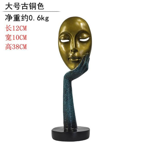 European Mask Human Face Crafts Ornaments