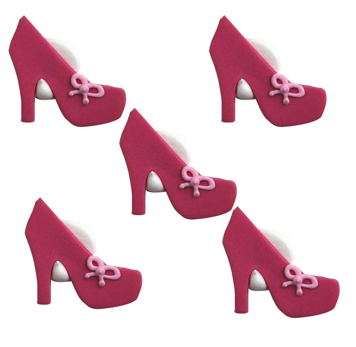 Anniversary House - 5 High heel Shoes Sugarcraft Toppers