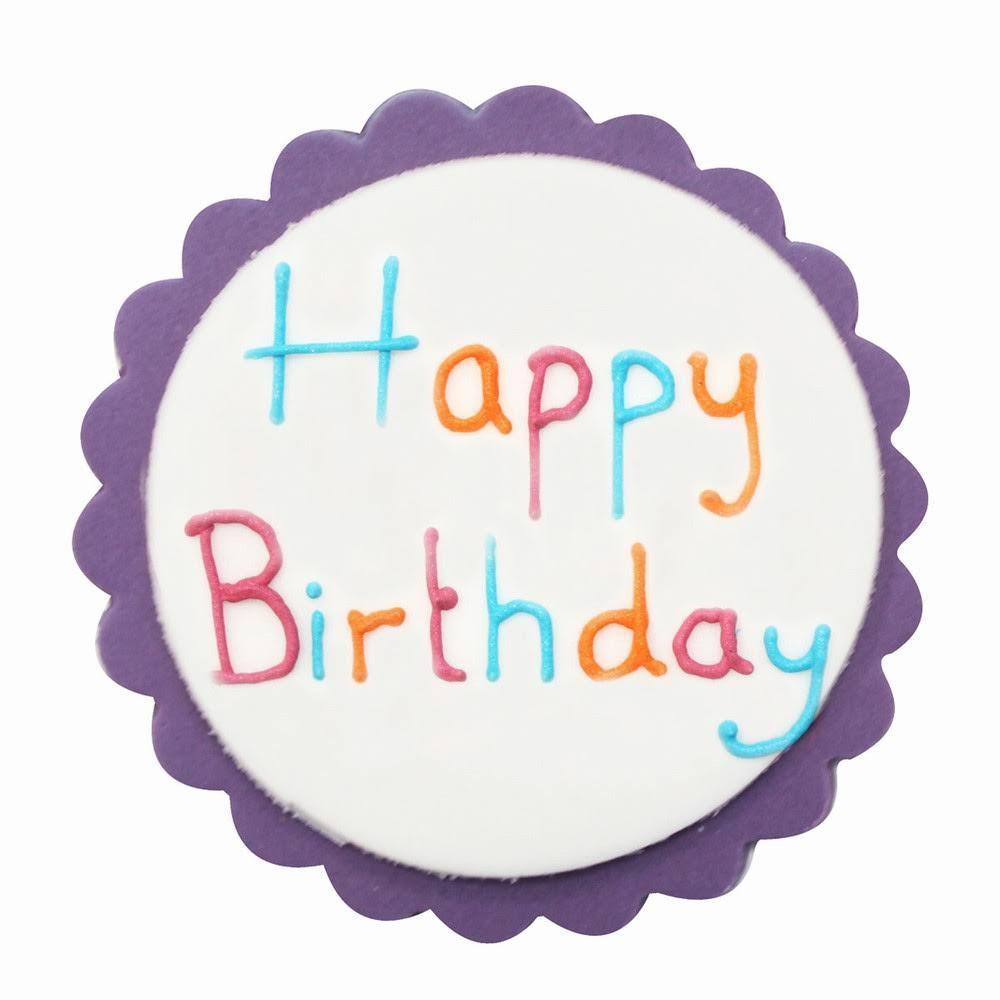 Anniversary House - Bright & Bold Happy Birthday Sugarcraft Plaque