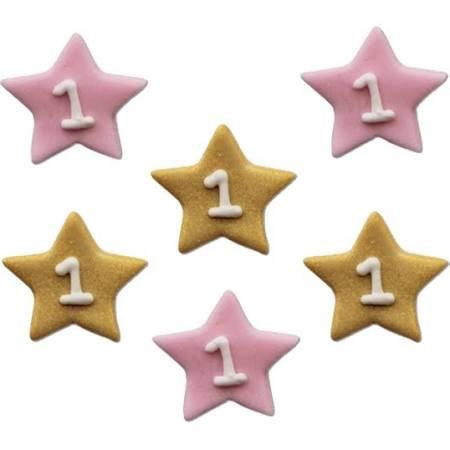 Anniversary House - 5 One Little Star Girl  Sugarcraft Toppers