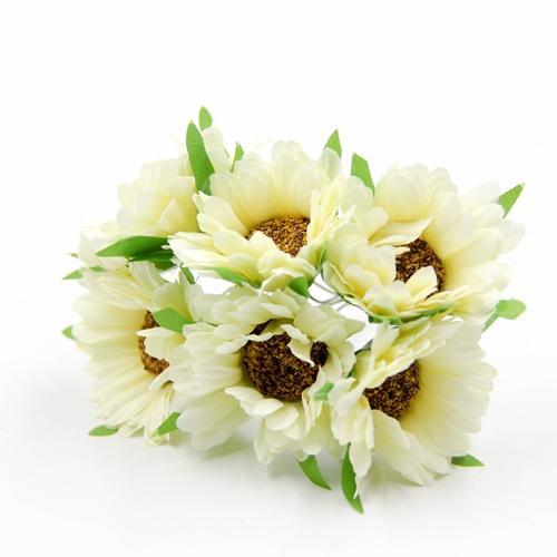 Artificial Sunflower  Bouquet for Party Wedding 6Pcs Craft Supplies